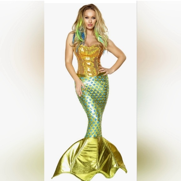 ROMA 2pc Sexy Seductive Siren Of The Sea Mermaid  Halloween Costume Size M - Picture 5 of 13